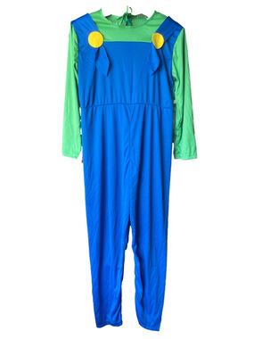 Super Mario Luigi Costume Cosplay Adult Small